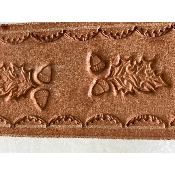 John Southwestern Cowboy Brown Tan Gold Fish Sea Marine Ocean Boho Belt 34 - Picture 6 of 10